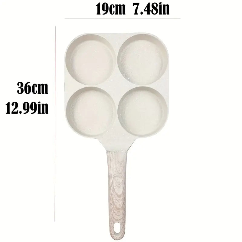 Four Round Egg Pan, Multi Pancake Pan, 4 Cavity Breakfast Omelet Pot, Non-Stick Frying Pan Four Round Egg Pan, Multi Pancake Pan, 4 Cavity Breakfast Omelet Pot, Non-Stick Frying Pan